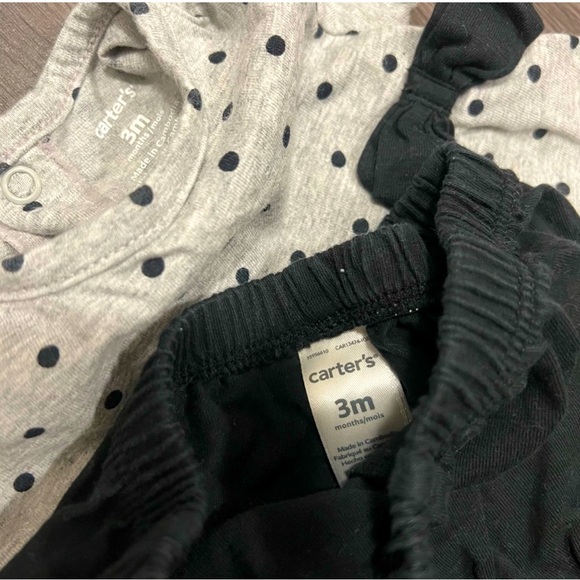 Carter’s Polka Dot and Ribbon Motif Shirt Outfit - Picture 2 of 2